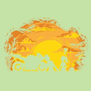 T SHIRT MOTO - Sunset - Couleur Tilleul