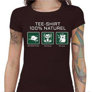 T-shirt Geekette - 100% naturel - Couleur Chocolat - Taille S