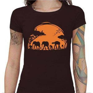 T-shirt Geekette - Africa Wars - Couleur Chocolat - Taille S