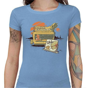 T-shirt Geekette - Amiral Snackbar - Couleur Ciel - Taille S