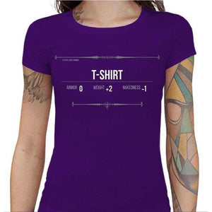 T-shirt Geekette - Armor - Couleur Violet - Taille S