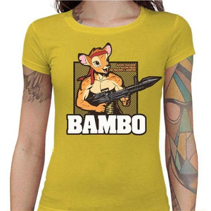 T-shirt Geekette - Bambo Bambi - Couleur Jaune - Taille S