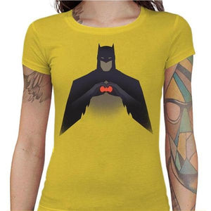 T-shirt Geekette - Batman Love - Couleur Jaune - Taille S