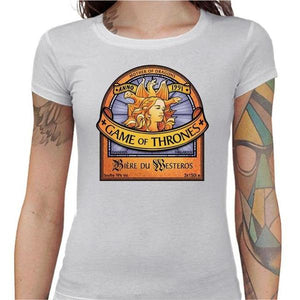 T-shirt Geekette - Bière du Westeros Game of Throne - Couleur Blanc - Taille S