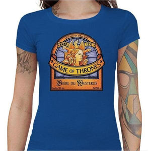 T-shirt Geekette - Bière du Westeros Game of Throne - Couleur Bleu Royal - Taille S