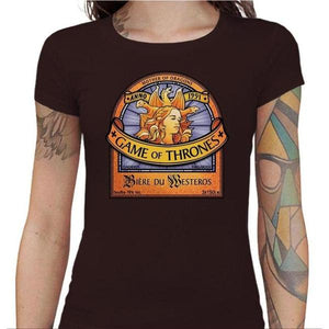T-shirt Geekette - Bière du Westeros Game of Throne - Couleur Chocolat - Taille S
