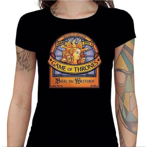 T-shirt Geekette - Bière du Westeros Game of Throne - Couleur Noir - Taille S