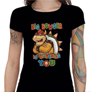 T-shirt Geekette - Big Bowser - Couleur Noir - Taille S
