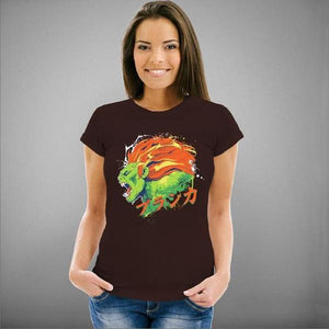 T-shirt Geekette - Blanka Street Fighter - Couleur Chocolat - Taille S
