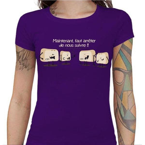 T-shirt Geekette - Ctrl C et Ctrl V - Couleur Violet - Taille S
