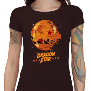 T-shirt Geekette - Dragon Star - Couleur Chocolat - Taille S