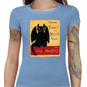T-shirt Geekette - Dragons Krokmou - Couleur Ciel - Taille S