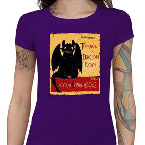 T-shirt Geekette - Dragons Krokmou - Couleur Violet - Taille S