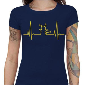 T-shirt Geekette - Electro Pika - Couleur Bleu Nuit - Taille S