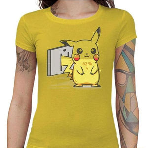 T-shirt Geekette - En charge - Pokemon - Couleur Jaune - Taille S