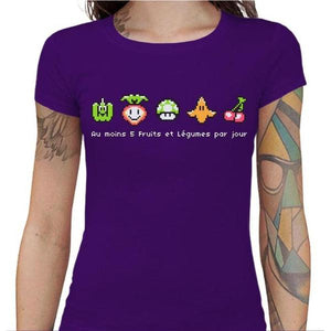 T-shirt Geekette - Geek Food - Couleur Violet - Taille S