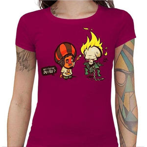 T-shirt Geekette - Ghost Rider - Couleur Fuchsia - Taille S