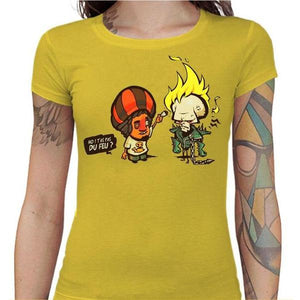 T-shirt Geekette - Ghost Rider - Couleur Jaune - Taille S
