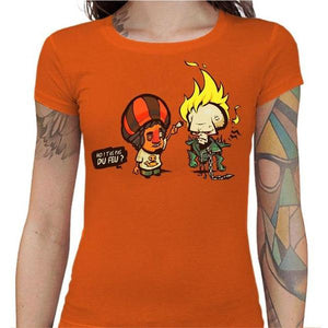 T-shirt Geekette - Ghost Rider - Couleur Orange - Taille S