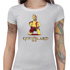 T-shirt Geekette - God Of Lard - Couleur Blanc - Taille S