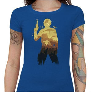 T-shirt Geekette - Han Solo - Couleur Bleu Royal - Taille S