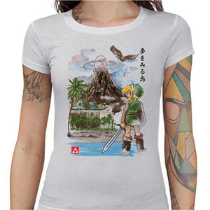 T-shirt Geekette - Hero's Awakening - Link - Couleur Blanc - Taille S