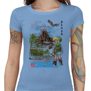 T-shirt Geekette - Hero's Awakening - Link - Couleur Ciel - Taille S