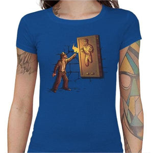 T-shirt Geekette - Indiana Carbonite - Couleur Bleu Royal - Taille S