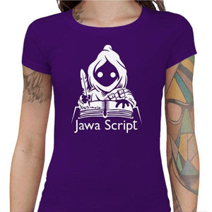 T-shirt Geekette - Jawa Script - Couleur Violet - Taille S