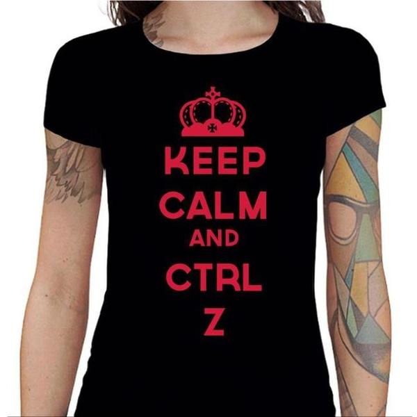 T-shirt Geekette - Keep calm and CTRL Z