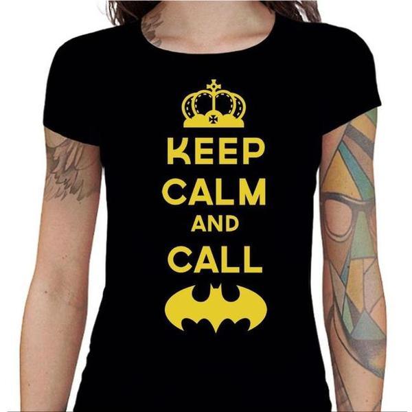 T-shirt Geekette - Keep calm and call Batman