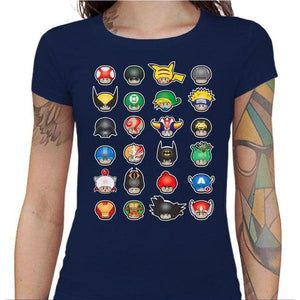 T-shirt Geekette - Know your Mushroom - Couleur Bleu Nuit - Taille S