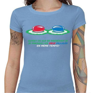 T-shirt Geekette - Le choix - Couleur Ciel - Taille S
