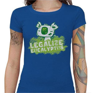 T-shirt Geekette - Legalize Eucalyptus - Couleur Bleu Royal - Taille S