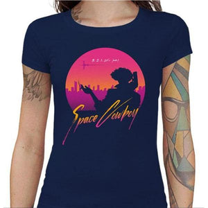 T-shirt Geekette - Let's Jam - Cowboy Bebop - Couleur Bleu Nuit - Taille S