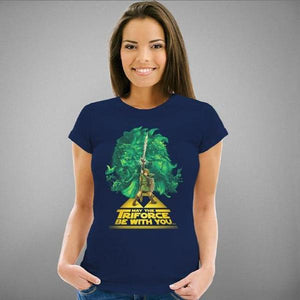 T-shirt Geekette - May the triforce be with you - Couleur Bleu Nuit - Taille S