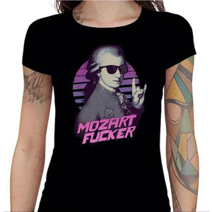 T-shirt Geekette - Mozart Fucker - Couleur Noir - Taille S