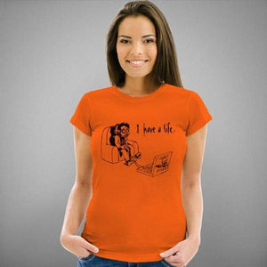 T-shirt Geekette - Nerd - Couleur Orange - Taille S