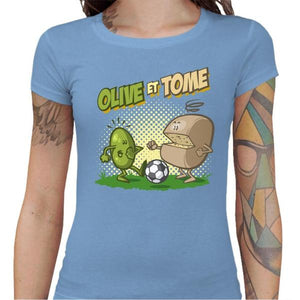 T-shirt Geekette - Olive et Tome - Couleur Ciel - Taille S
