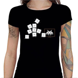 T-shirt Geekette - Pixel Training - Couleur Noir - Taille S