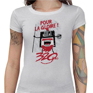 T-shirt Geekette - Pour la gloire ! - Couleur Blanc - Taille S