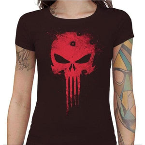 T-shirt Geekette - Punisher - Couleur Chocolat - Taille S