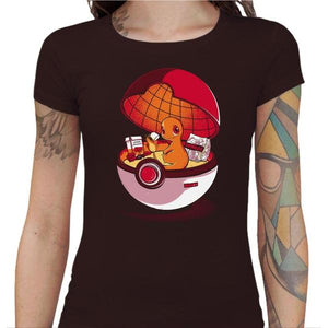 T-shirt Geekette - Red Poke House - Couleur Chocolat - Taille S