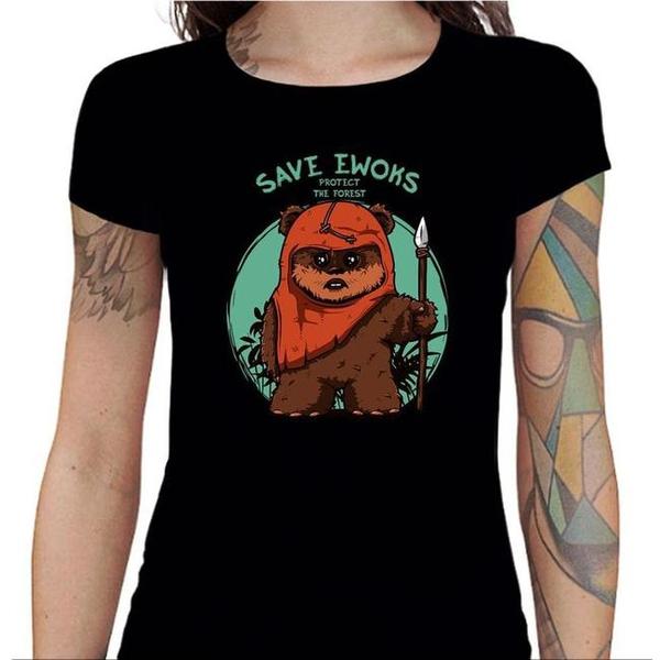 T-shirt Geekette - Save Ewoks