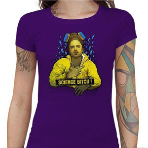 T-shirt Geekette - Science Bitch - Couleur Violet - Taille S