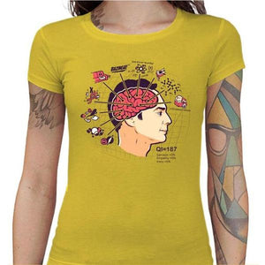 T-shirt Geekette - Sheldon's Brain - Couleur Jaune - Taille S