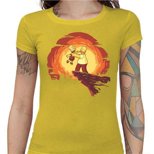 T-shirt Geekette - Simpson King - Couleur Jaune - Taille S