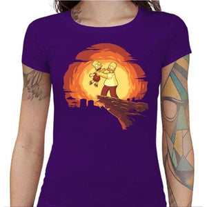 T-shirt Geekette - Simpson King - Couleur Violet - Taille S