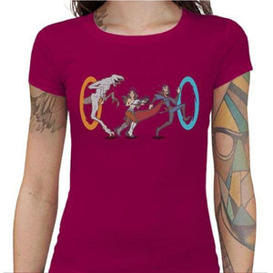 T-shirt Geekette - Stranger Portal - Couleur Fuchsia - Taille S