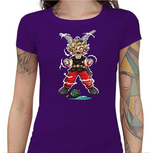 T-shirt Geekette - Super Gaulois ! - Couleur Violet - Taille S